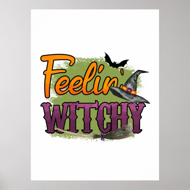 Halloween Feeling Witchy Birthday Poster (Framsidan)