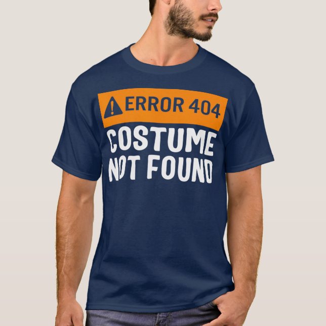 Halloween-fel 404 Costume hittades inte i kodninge T Shirt (Framsida)