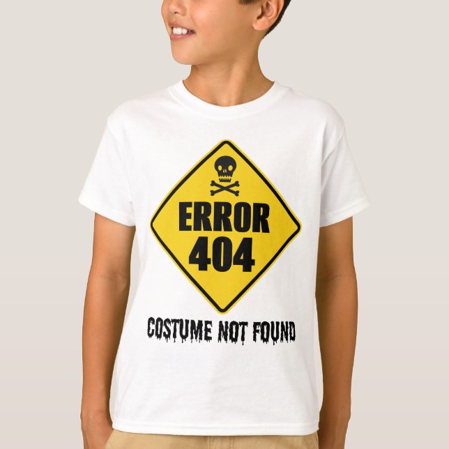 Halloween-fel 404-sammanfattning hittades inte t shirt (Framsida)