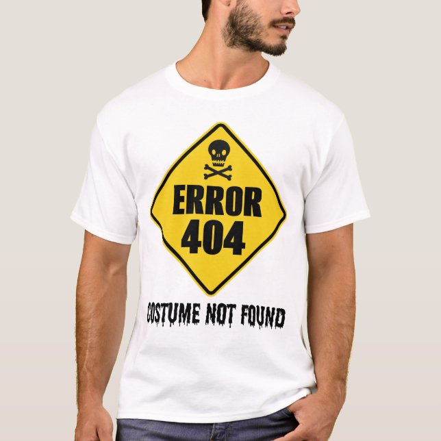 Halloween-fel 404-sammanfattning hittades inte t shirt (Framsida)