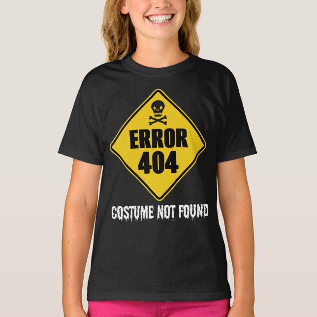 Halloween-fel 404-sammanfattning hittades inte t shirt (Framsida)