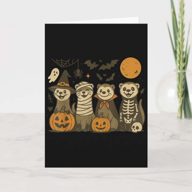 Halloween Ferret Costumes Ghost Witch Mummy Men Wo Kort (Framsida)