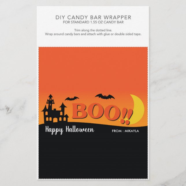 Halloween fest 1,55 oz Candy Pub Wrapper (Framsida)