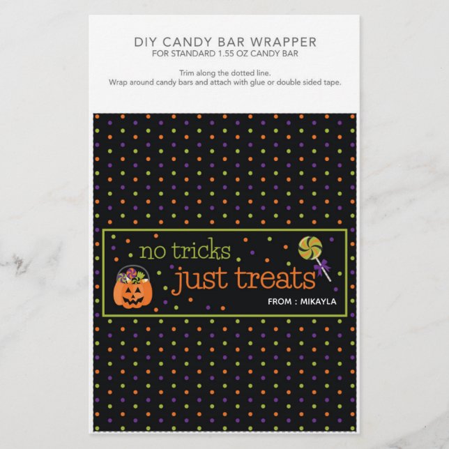 Halloween fest 1,55 oz Candy Pub Wrapper (Framsida)