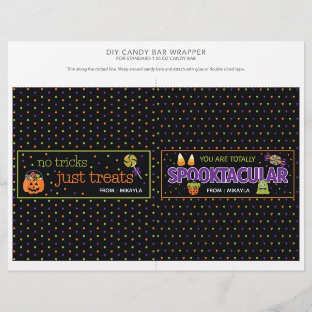 Halloween fest 1,55 oz Candy Pub Wrapper (Framsida)