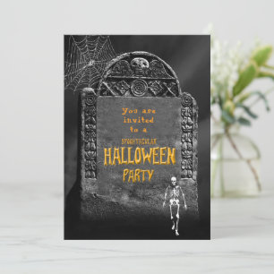 Halloween fest Ancient Gravsten Inbjudningar