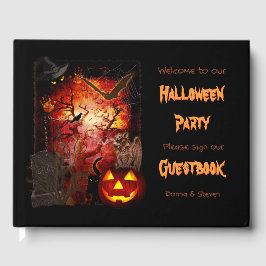 Halloween fest (anpassadet) gästböcker