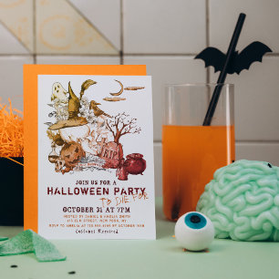 Halloween fest att dö för HELGDAGAR Inbjudningar