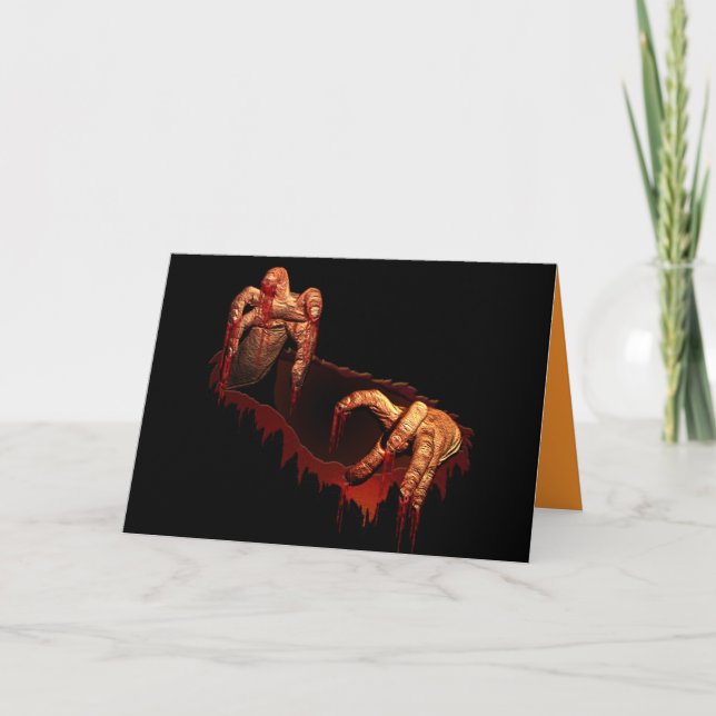 Halloween fest bjuder in Zombie-skräckkort Inbjudan (Framsida)