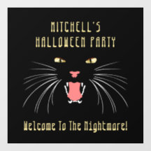 Halloween fest Black Cat Hissing