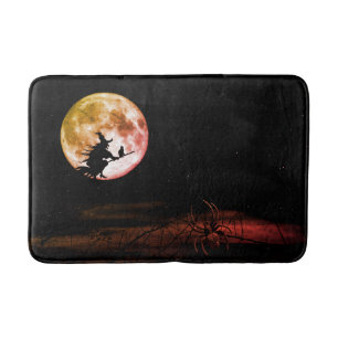 Halloween fest Black Night Full Moon Scary Badrumsmatta