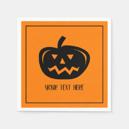 Halloween fest blöjor med pumphuvud pappersservett