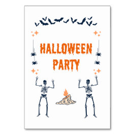 Halloween fest bord-kort bordsnummer