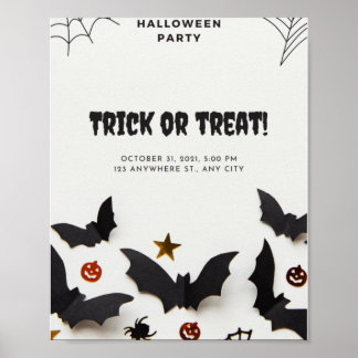 Halloween fest Bus eller godis den 31 oktober 2021 Poster