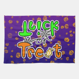 Halloween fest Bus eller godis Kökshandduk