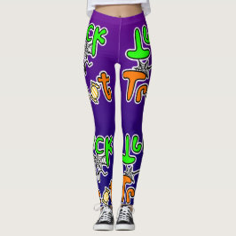 Halloween fest Bus eller godis Leggings