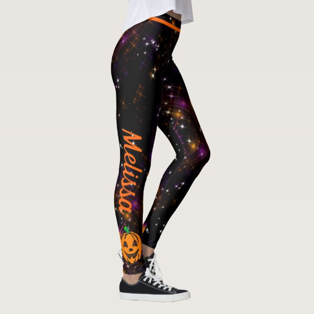 Halloween fest bus eller godis Leggings Pumpkin (Höger)