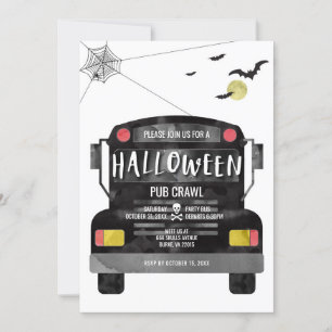 Halloween fest Buss Inbjudningar
