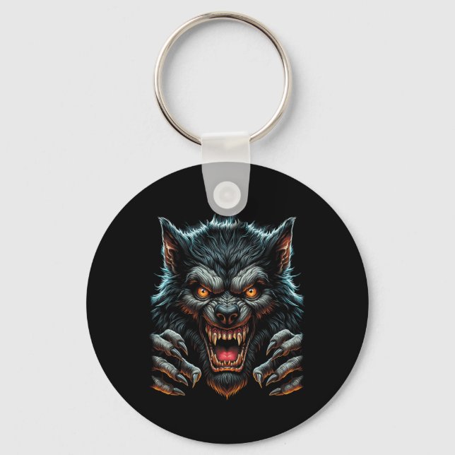 Halloween fest Costume Arg WereWolfman Nyckelring (Framsida)