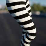 Halloween fest Costume Convict Rand Leggings<br><div class="desc">Ett par benvitt och svart vågrät strimlade balar som lämpar sig för en konvict Halloween-dräkt. Checka ut samlingen för dam-domen överst</div>