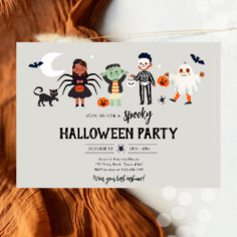 Halloween fest Costume Spooky Barns födelsedag Inbjudningar