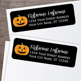 Halloween fest - Cute Pumpkin Returadress Returadress Etikett