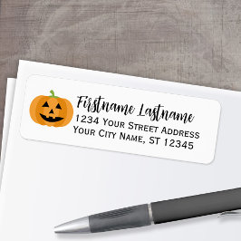 Halloween fest - Cute Pumpkin Returadress Returadress Etikett