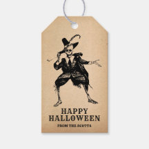 Halloween fest Dancing Skeleton Gothic Vintage