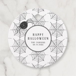 Halloween fest Dekorations Spiders Webben Gift Gåvor Etiketter