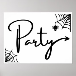 Halloween fest den här vägen, höger för piltangent poster