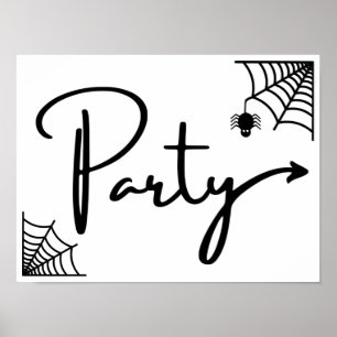 Halloween fest den här vägen, höger för piltangent poster