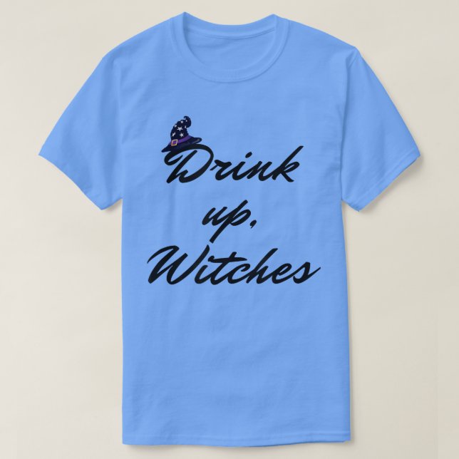 Halloween fest-drickande T, drick upp vitsar T Shirt (Design framsida)
