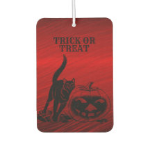Halloween fest Evil Black Cat Pumpkin Red Scary