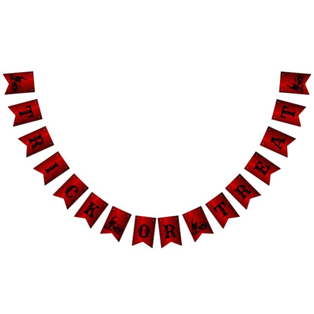 Halloween fest Evil Black Cat Pumpkin Red Scary Vimplar (Alla)