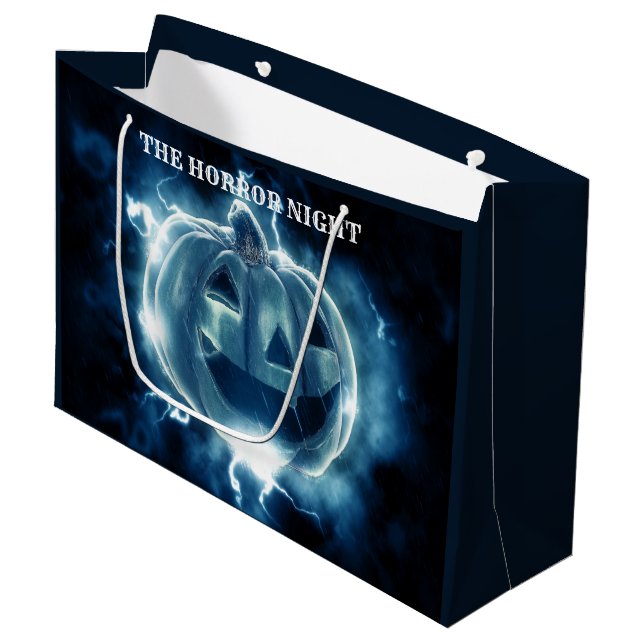 Halloween fest Evil Blue Pumpkin Horror Scary (Framsidan Vinklad)