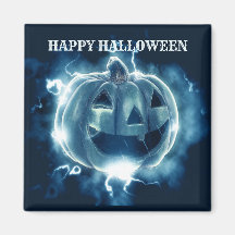 Halloween fest Evil Blue Pumpkin Horror Scary