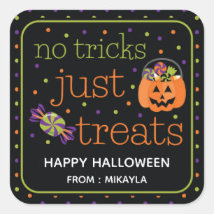 Halloween fest-favoritmärke fyrkantigt klistermärke