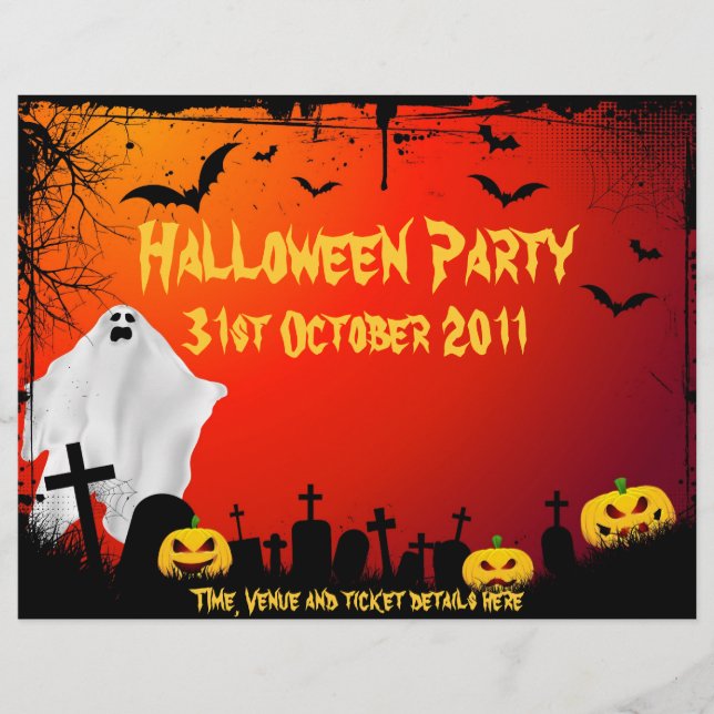 Halloween fest flygare reklamblad (Framsidan)