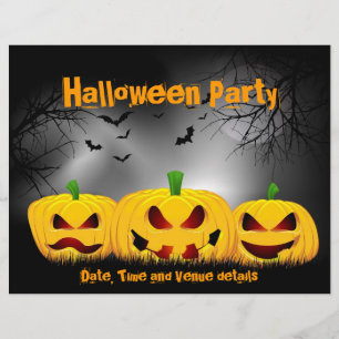 Halloween fest flygare reklamblad