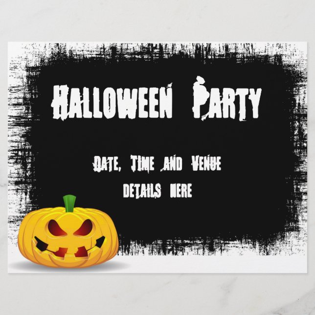 Halloween fest flygare reklamblad (Framsidan)