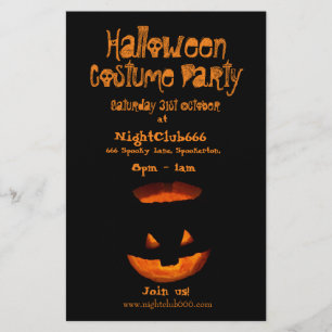 Halloween fest flygblad