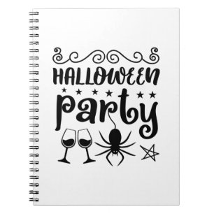 Halloween fest födelsedag anteckningsbok