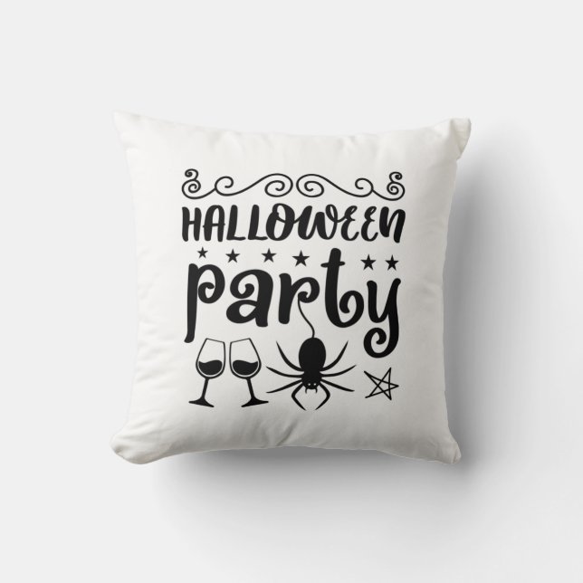 Halloween fest födelsedag kudde (Framsida)