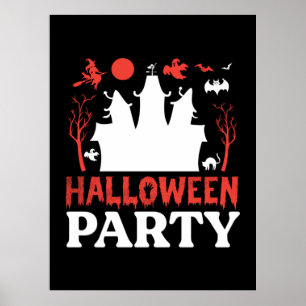 Halloween fest födelsedag poster