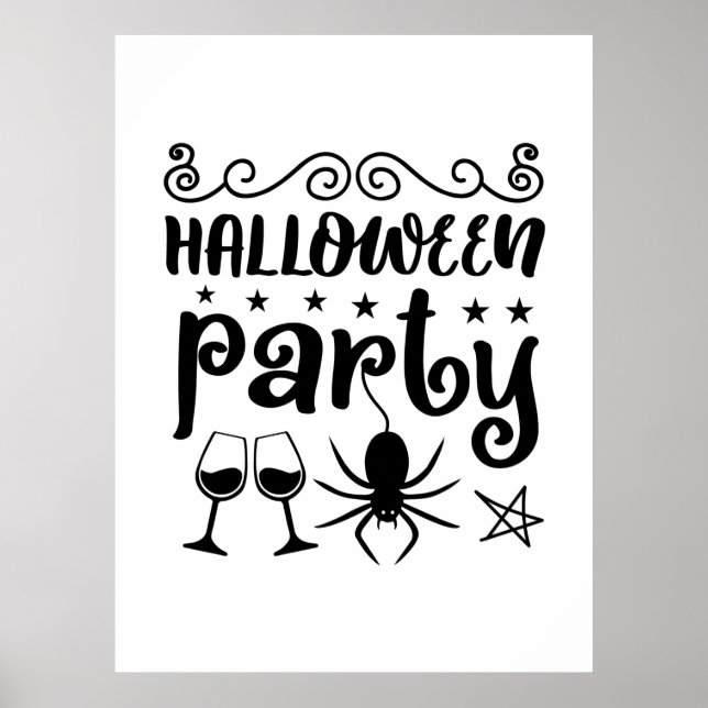 Halloween fest födelsedag poster (Framsidan)