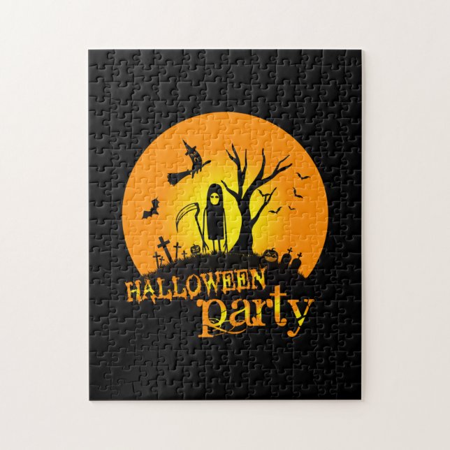 Halloween fest födelsedag pussel (Vertikal)