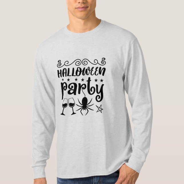 Halloween fest födelsedag t shirt (Framsida)