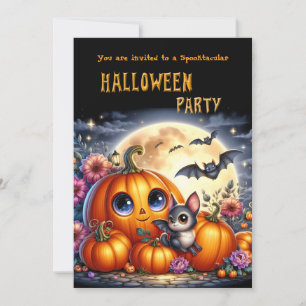 Halloween fest för barn design inbjudningar