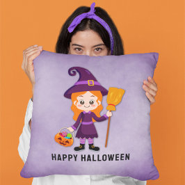 Halloween fest för barn Witch Kudde