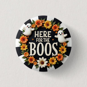 Halloween fest försörjer "här för Boos" Knapp